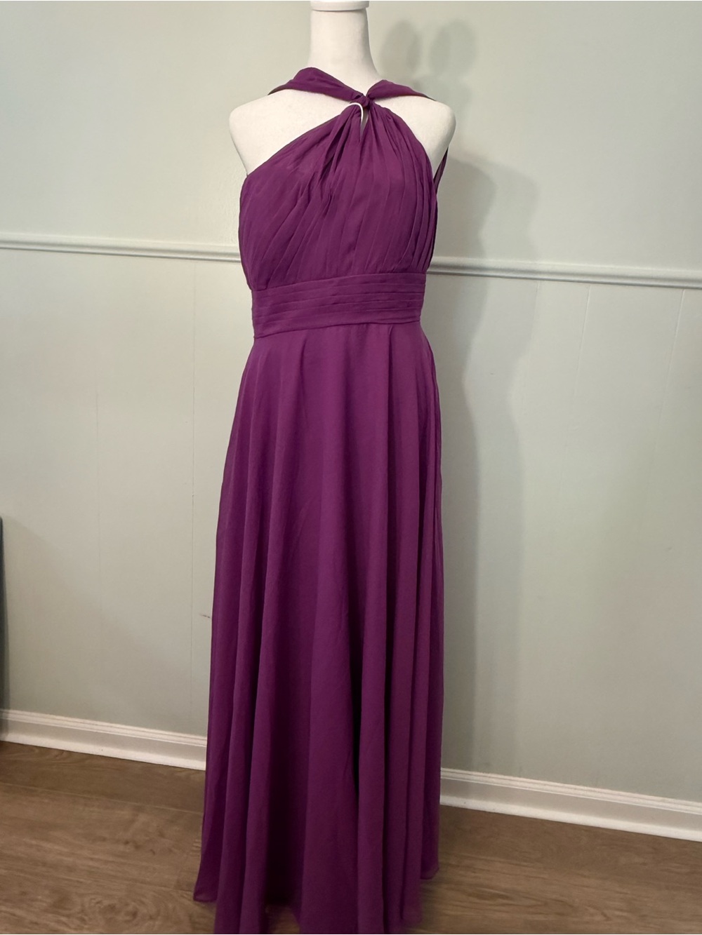 Purple Halter Chiffon Evening Dress size 12
